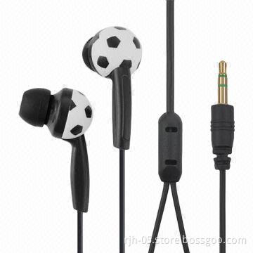 New Design Football Earphones for MP3 Players with 20-20kHz Frequency Range